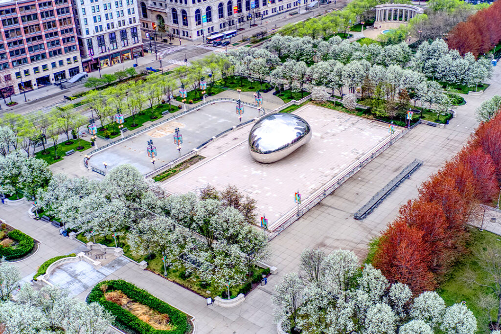 Explore Millennium Park in Chicago spring