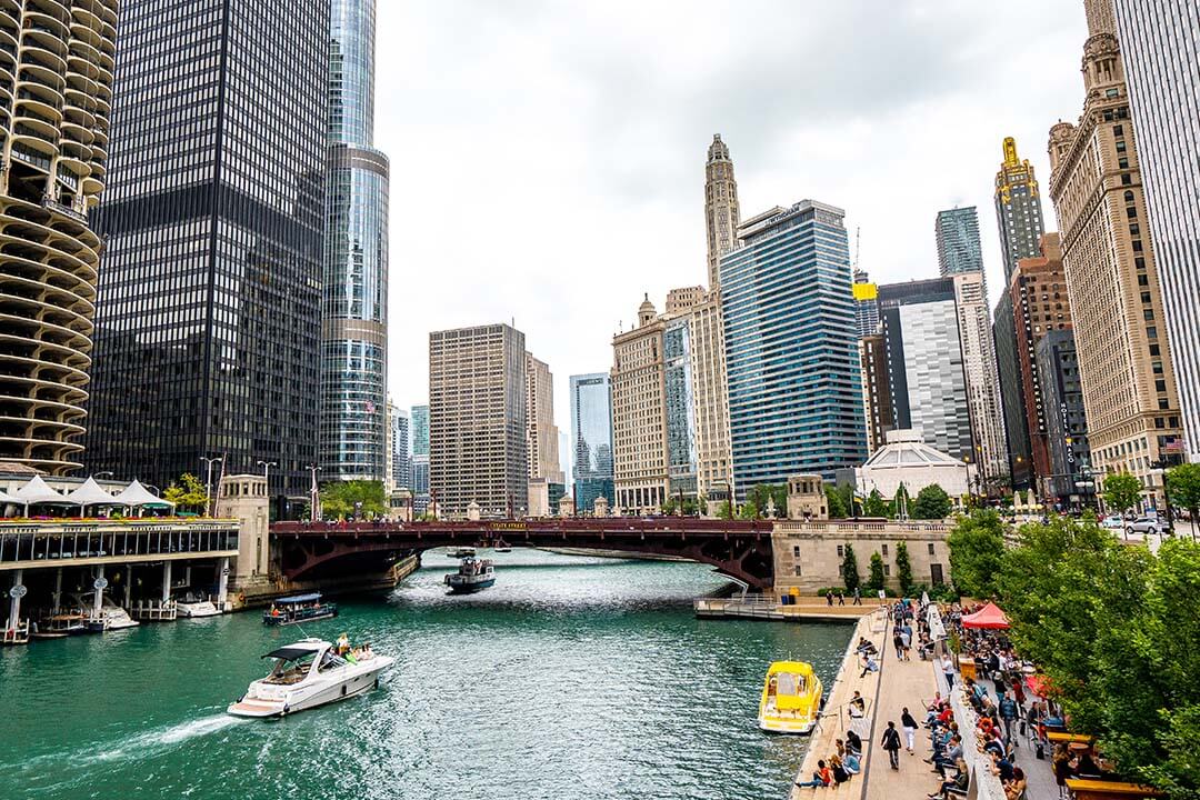 Views of the Chicago Riverwalk